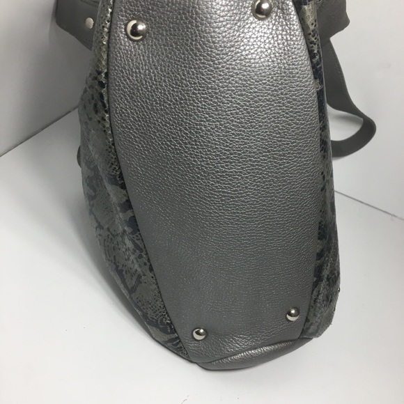 Chi by Carlos Falchi Leather Metallic Bag - Picture 11 of 16